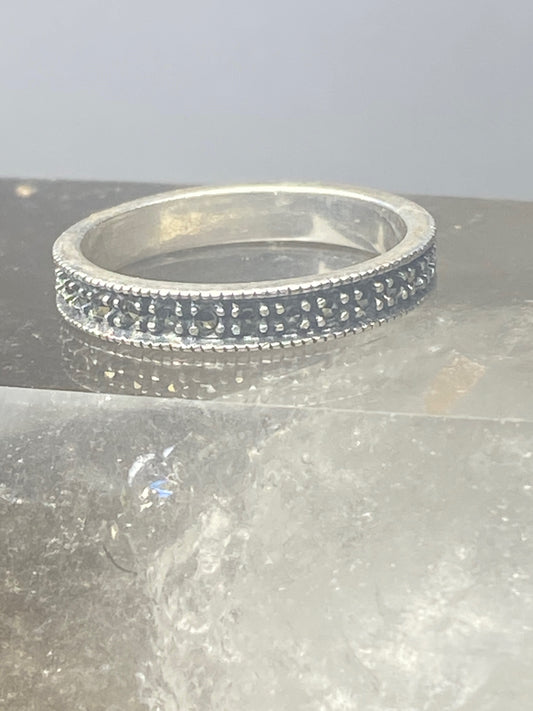 Judith Jack ring stacker marcasite band sterling silver women girls
