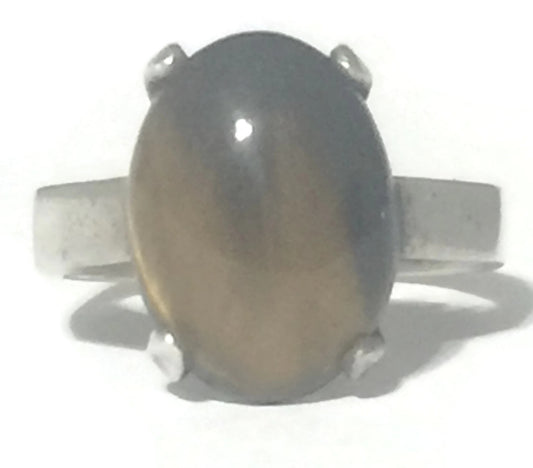 Tiger Eye Ring Sterling Silver Israel Size 5.5