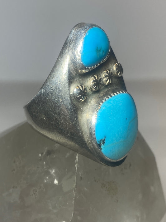 Turquoise ring Navajo southwest sterling silver men