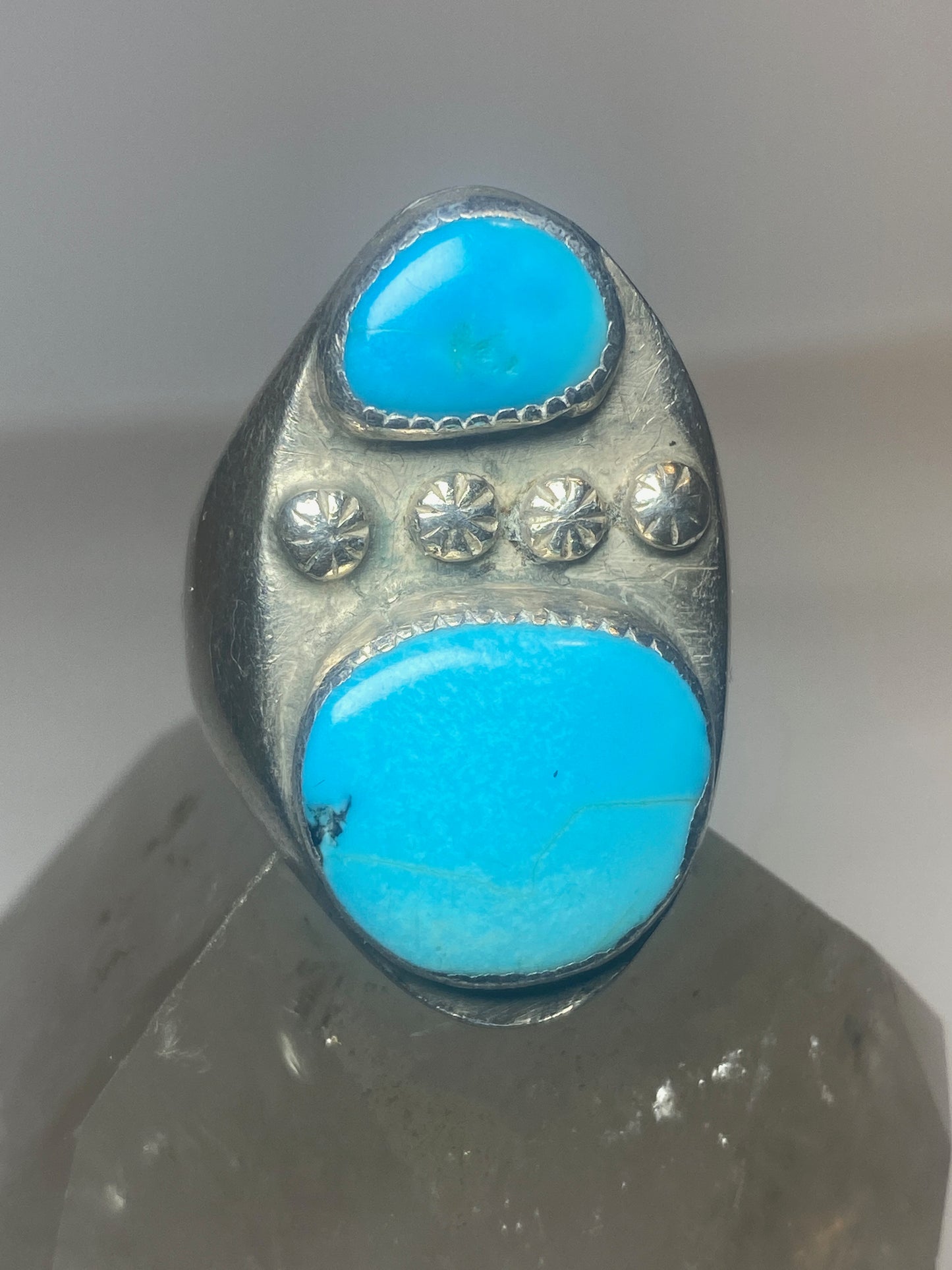 Turquoise ring Navajo southwest sterling silver men