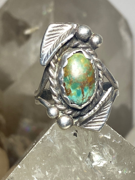 Turquoise ring size 6.25 Navajo sterling silver women girls