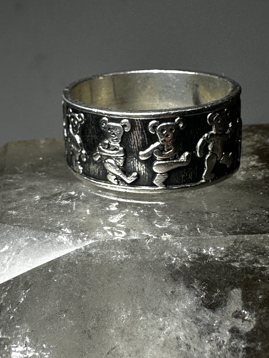 Bears ring Marching band size 8 sterling silver women men