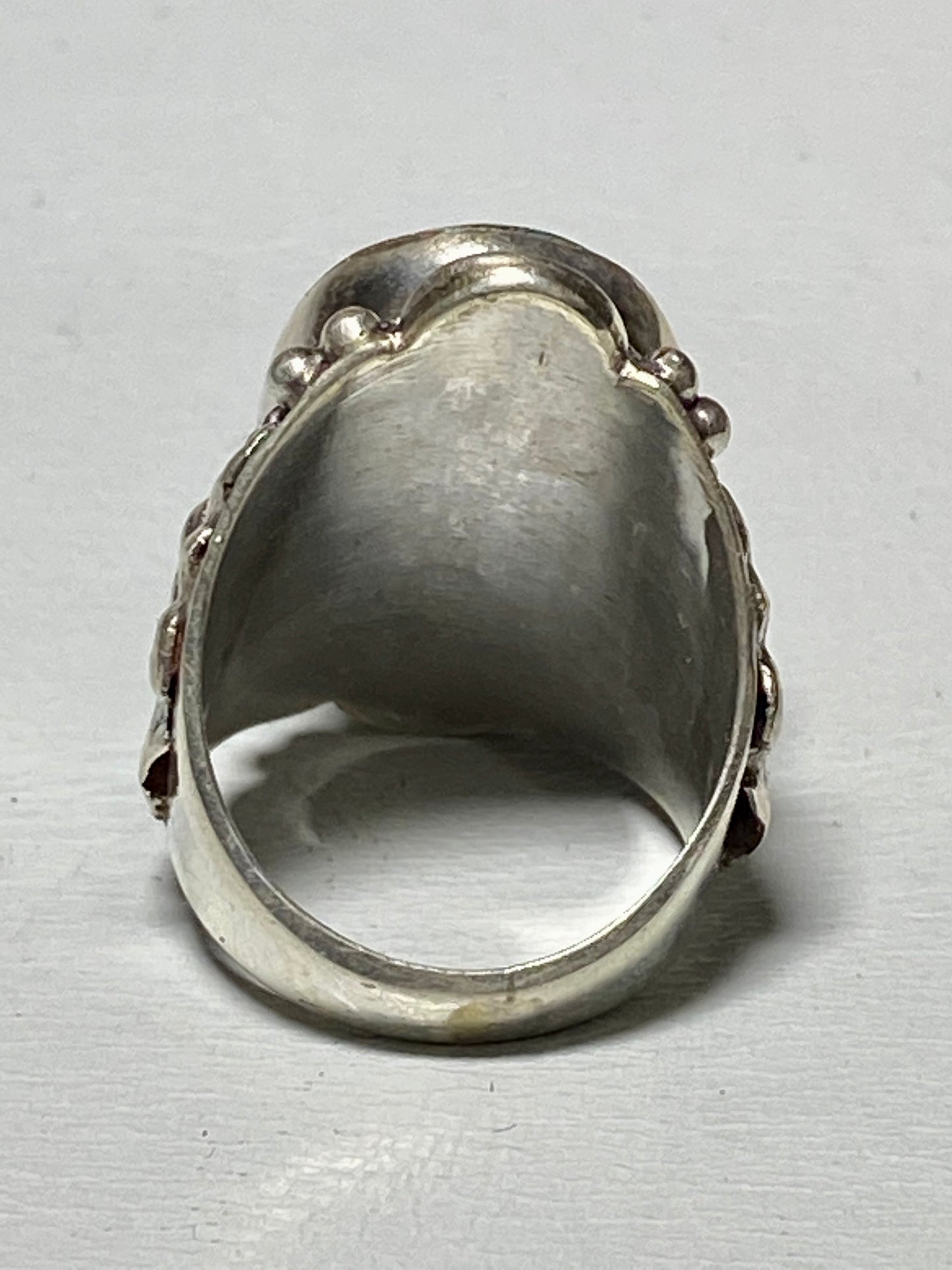 Turquoise ring men women cigar band sterling silver