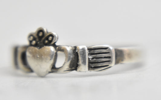 Claddagh ring 6 size sterling silver St Patrick's Day gift friendship Irish love