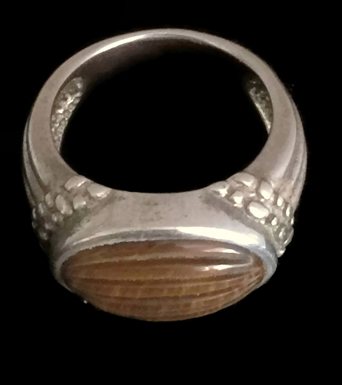 Tiger Eye Ring Southwest Sterling Silver Size 5.75