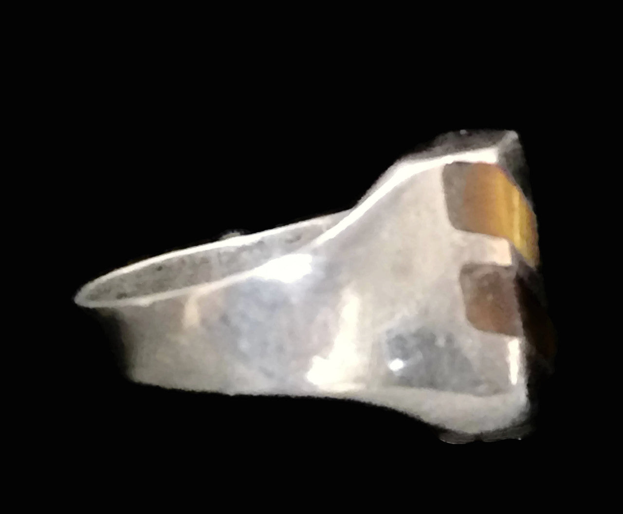 Tiger Eye Ring Sterling Silver Mexico Size 8.50