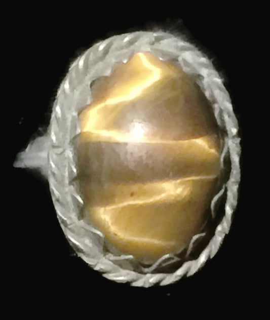 Navajo Tiger Eye Sterling Silver Ring Size 4.50