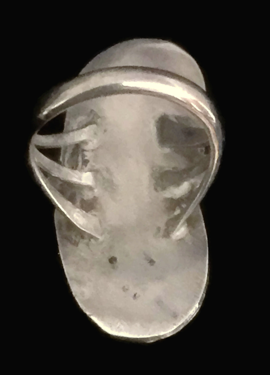 Navajo Ring Coral Sterling Silver Southwest Size 8