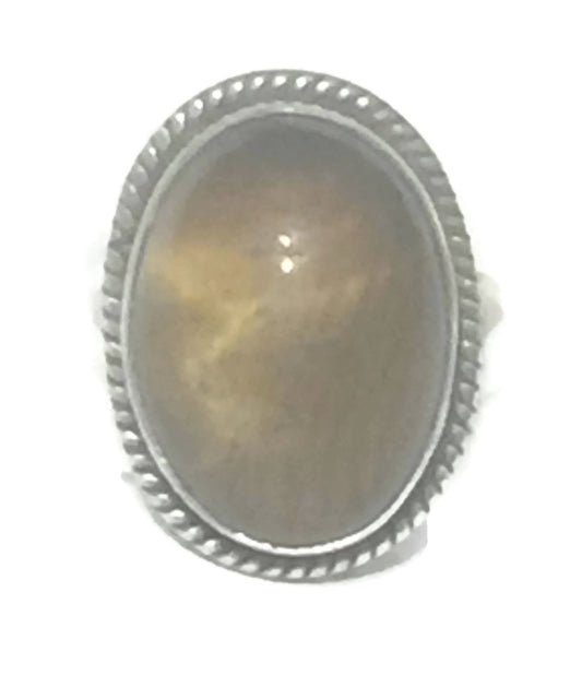 Tiger Eye Ring Southwest Sterling Silver Size 4.50