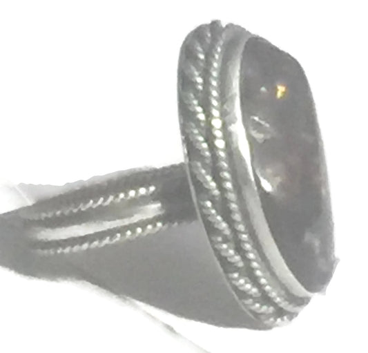 Navajo Ring Fire Agate Sterling Silver Size 6