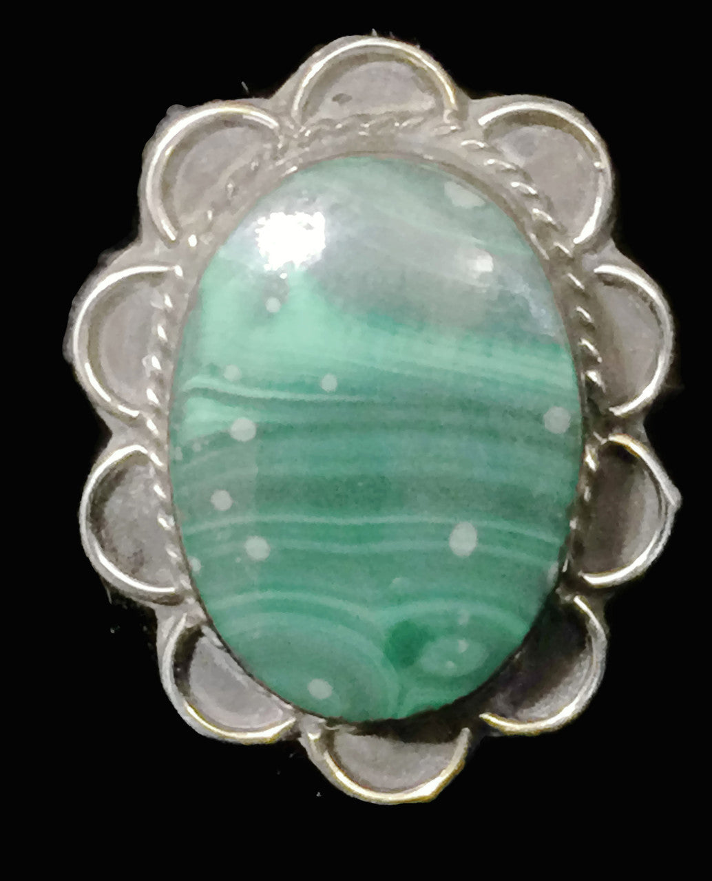 Navajo Malachite Ring Sterling Silver Size – SpiritbeadNW