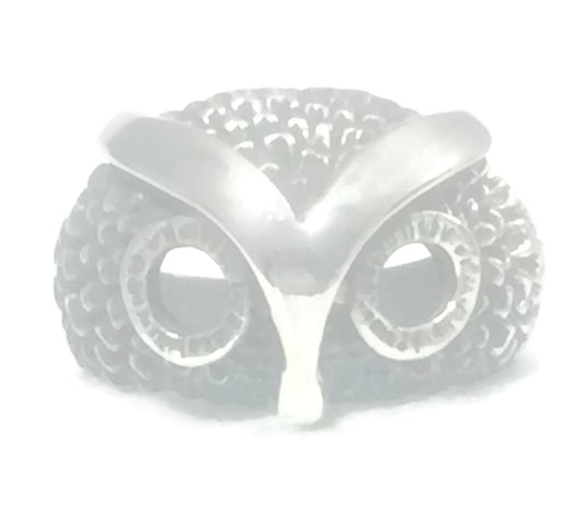 Owl Ring NO Stones Sterling Silver Bird Band Southwest Size 8 AS IS