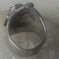 Face ring sterling silver pinky brutalist band size 4.75 women girls