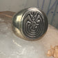 Man in Maze ring Hopi band size 9.75 sterling silver women men