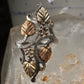 Black Hills Gold ring long floral band size 7.75 sterling silver women