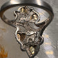 Black Hills Gold ring long floral band size 7.75 sterling silver women