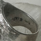 Face ring sterling silver pinky brutalist band size 4.75 women girls