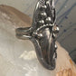 Navajo ring squash blossom saddle band size 6.75 sterling silver women