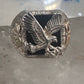 Black Hills Gold ring Eagle Onyx band size 10.75 sterling silver women men