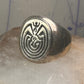 Man in Maze ring Hopi band size 9.75 sterling silver women men