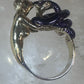 Figurative ring naked lady holding snake band size 7 sterling silver women
