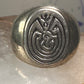 Man in Maze ring Hopi band size 9.75 sterling silver women men