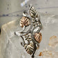 Black Hills Gold ring long floral band size 7.75 sterling silver women