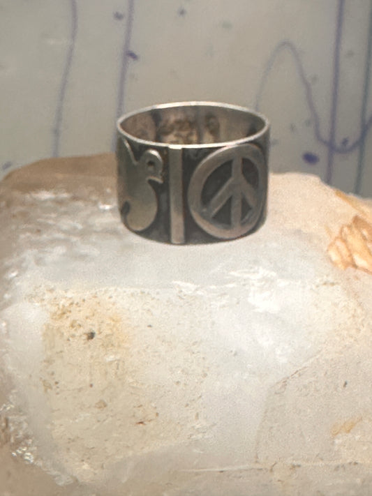 Peace Dove ring biker Mexico band size 10.50 sterling silver men Women