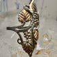 Black Hills Gold ring long floral band size 7.75 sterling silver women