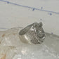 Face ring sterling silver pinky brutalist band size 4.75 women girls