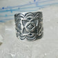 Carolyn Pollack Relios Vintage Sterling Silver Wide Stamped Cigar Band Ring Size 6.75 10.6g 925