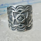 Carolyn Pollack Relios Vintage Sterling Silver Wide Stamped Cigar Band Ring Size 6.75 10.6g 925