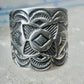 Carolyn Pollack Relios Vintage Sterling Silver Wide Stamped Cigar Band Ring Size 6.75 10.6g 925