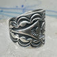 Carolyn Pollack Relios Vintage Sterling Silver Wide Stamped Cigar Band Ring Size 6.75 10.6g 925