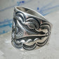 Carolyn Pollack Relios Vintage Sterling Silver Wide Stamped Cigar Band Ring Size 6.75 10.6g 925