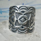 Carolyn Pollack Relios Vintage Sterling Silver Wide Stamped Cigar Band Ring Size 6.75 10.6g 925