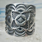 Carolyn Pollack Relios Vintage Sterling Silver Wide Stamped Cigar Band Ring Size 6.75 10.6g 925