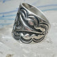 Carolyn Pollack Relios Vintage Sterling Silver Wide Stamped Cigar Band Ring Size 6.75 10.6g 925