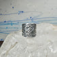 Carolyn Pollack Relios Vintage Sterling Silver Wide Stamped Cigar Band Ring Size 6.75 10.6g 925