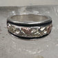 Black Hills Gold ring leaves wedding band size 6.75 sterling silver women men