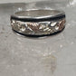 Black Hills Gold ring leaves wedding band size 6.75 sterling silver women men