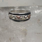 Black Hills Gold ring leaves wedding band size 6.75 sterling silver women men