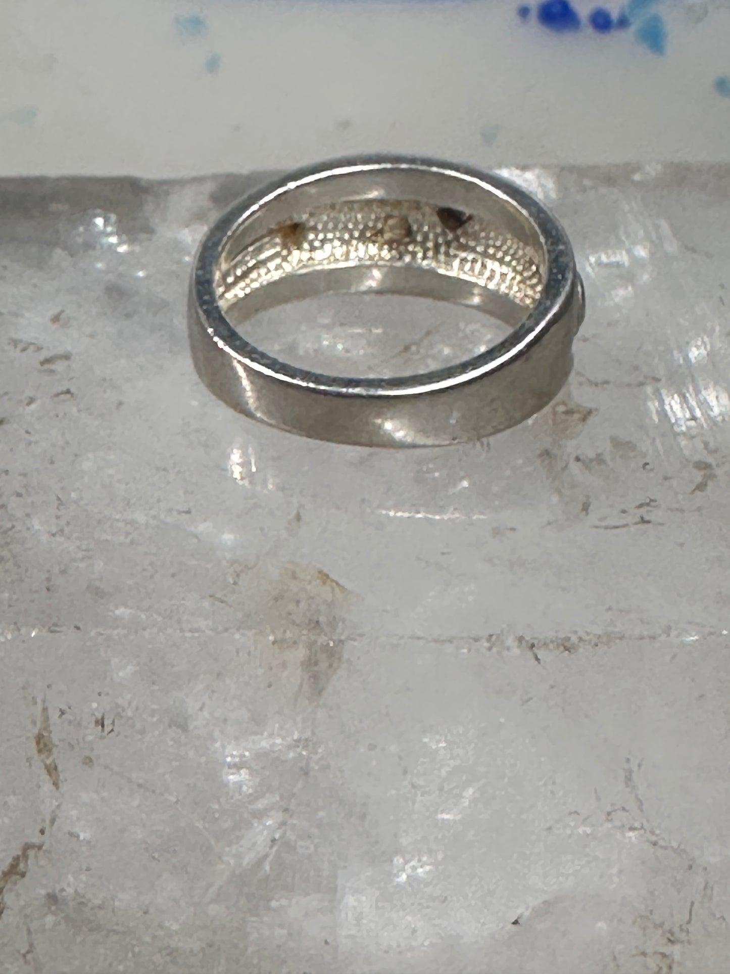 Black Hills Gold ring leaves wedding band size 6.75 sterling silver women men