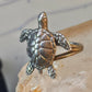 Sea Turtle ring Kabana band vintage turquoise sterling silver size 5.75 women