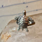 Sea Turtle ring Kabana band vintage turquoise sterling silver size 5.75 women