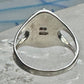 Vintage Sterling Silver Black Onyx Opal Inlay Oval Ring Size 7.75 4.7g 925