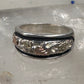 Black Hills Gold ring leaves wedding band size 6.75 sterling silver women men