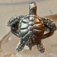 Sea Turtle ring Kabana band vintage turquoise sterling silver size 5.75 women