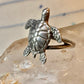 Sea Turtle ring Kabana band vintage turquoise sterling silver size 5.75 women