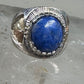 Black Hills Gold ring leaves blue lapis band size 6 sterling silver women men